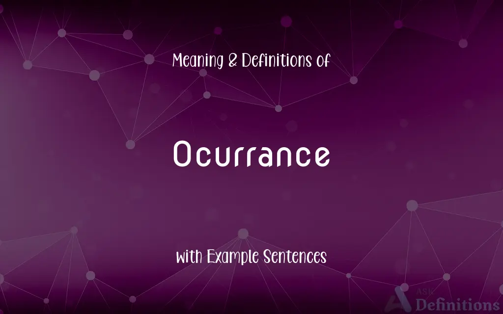 Ocurrance